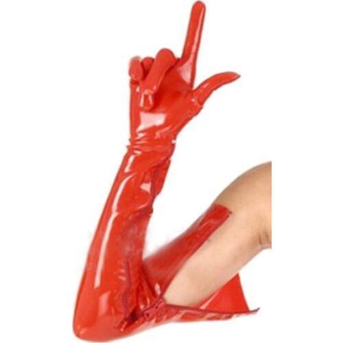 Sexy lingerie exotic women men latex long gloves with zipper inside cekc zentai fetish uniform XS-XXL