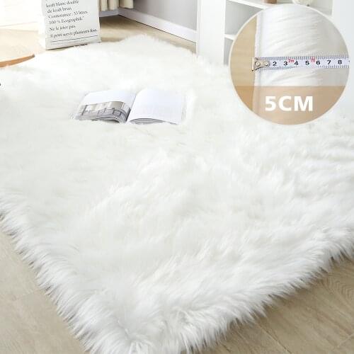 Thick Carpet Soft Sheepskin for Living Room Plush Rug Bedroom Imitation Wool Fluffy Floor Carpets Window Bedside Home Decor Rugs