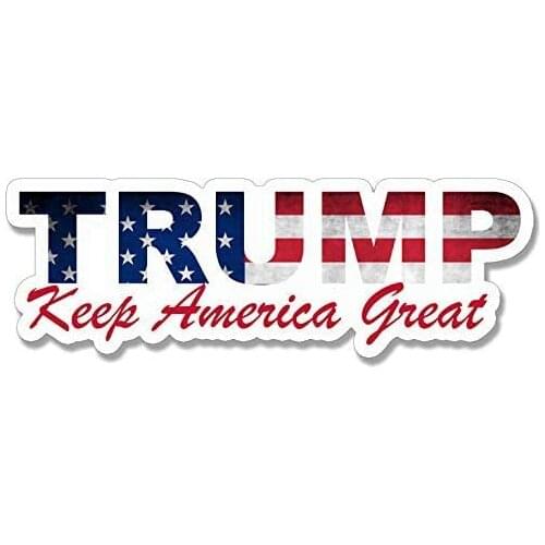 Trump USA Lettering Shaped Keep America Great Bumper Sticker (MAGA KAG 2020)
