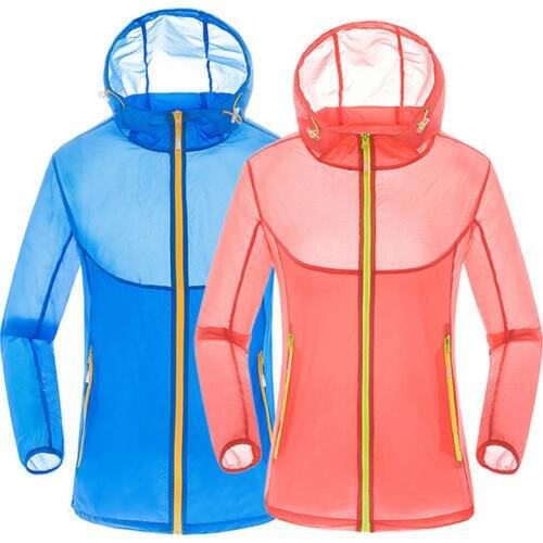 Sun Protection Jacket Female Summer Breathable Outdoor Sports Seaside Men Women Waterproof Windproof Quick dry Hiking Skin Coat