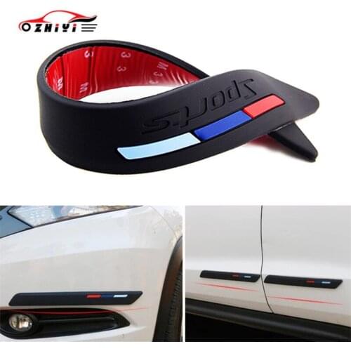 40x4CM Universal Car Front Rear Bumper Protector Corner Guard Anti-Scratch Adhesive Strips Sticker Rubber Auto Decorative Strip