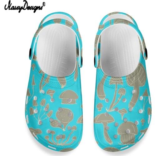 NOISYDESIGNS Women Men Sandals Fashion Summer Non-slip New Hole Shoes Clogs EVA Garden Cartoon Printed Girl Beach Flat Slippers