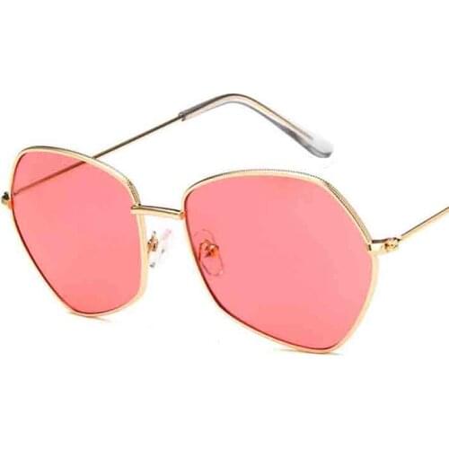 2021 Fashion Gradient Sunglasses Women Geometry Ocean Lens Metal Frame Female Sun Glasses High Quality Ladies Eyewear UV400 AG80