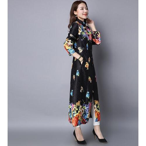 Cheongsam qipao Chinese orienal dress China female traditional Chinese clothing qi pao ladies woman winter dress 2018 TA776