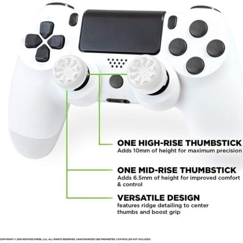 1pair Hand Grip Extenders Caps For PS4 Controller for Playstation 4 Gamepad CQC FPS Analog Button Extender Rubber Joystick Cover