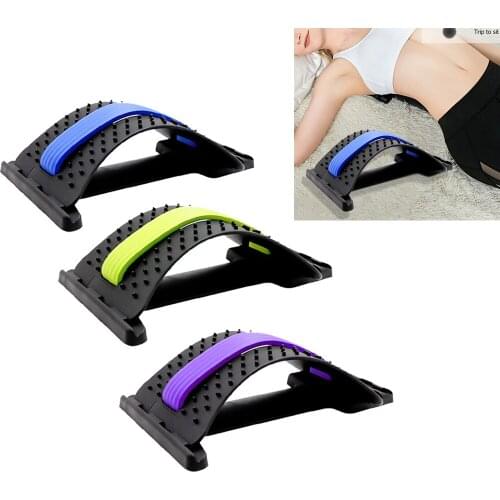 1pc Back Stretch Equipment Massager Massageador Magic Stretcher Fitness Lumbar Support Relaxation Spine Pain Relief Dropshipping