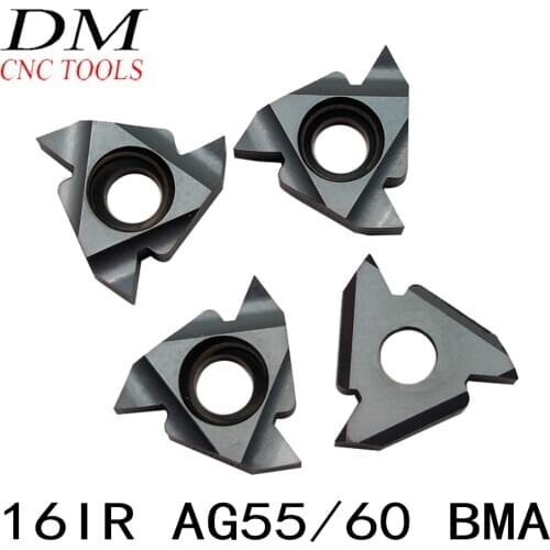 10 pieces 16IR AG55 AG60 BMA CNC thread CNC carbide insert lathe turning blade machining stainless steel