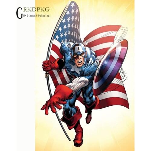 GRKDPKJ 5d diamond painting full diamond square diamond embroidery cross stitch picture home decoration American hero comics ima