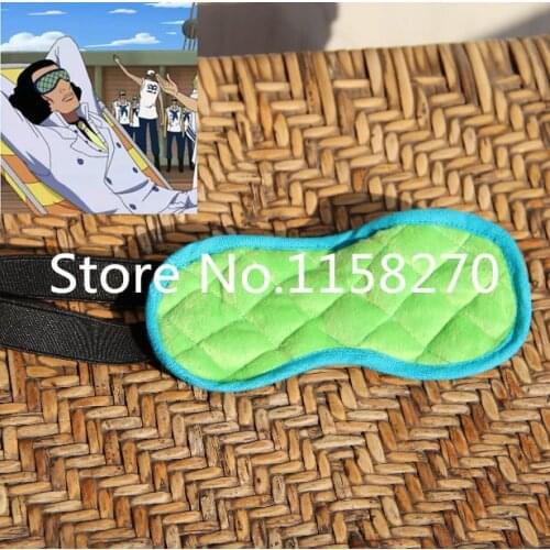 Free Shipping One Piece Navy Admiral Aokiji Kuzan Blue Pheasant Sleeping Eye Mask Cover Cosplay Costume