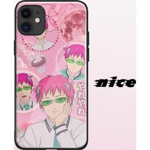 The disastrous life of saiki k soft silicone glass Phone case cover for iPhone SE 6 6s 7 8 Plus X XR XS 11 12 mini Pro max