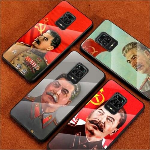 Tempered Glass Cover Soviet Union Leader Stalin For Xiaomi Redmi Note 10 10S 9T 9S 9 8T 8 7 Pro Max Shockproof Shell Phone Case