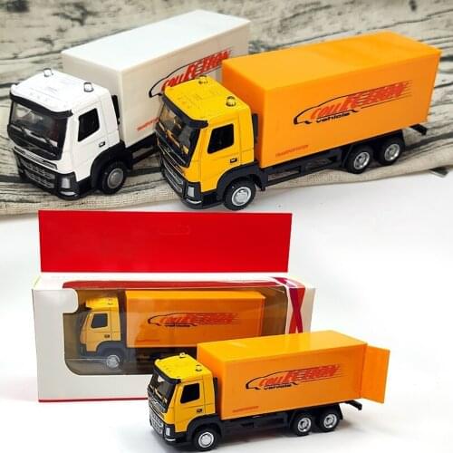 Childrens Simulation Car Toy Alloy Container Truck Model Toy1: 50 Simulation truck toy Childrens birthday gifts
