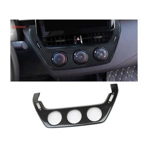 For Toyota corolla E210 2019 2020 ABS Matte/Carbon fibre Car navigation strip cover trim frame Sticker Car styling accessories