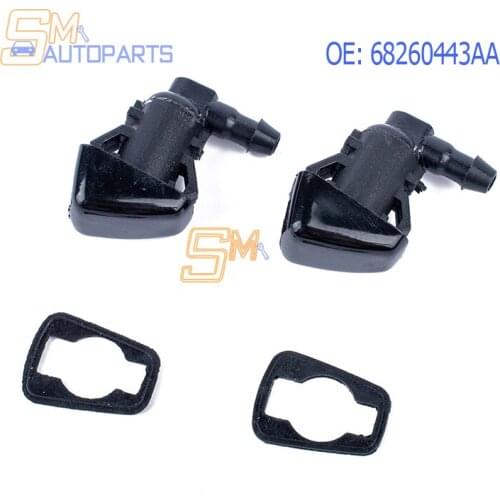 2Pcs/lot 68260443AA Front Windshield Wiper Washer Jet Nozzle For Jeep Grand Cherokee WK 2005-2011 55372143AB With kit