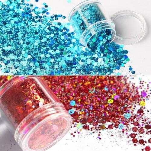 10 ML Holographic Nail gliiters Nail Glitters Nail Designs Sparkle Acrylic Nail Sequins Powder for Craft Nail Art Painting