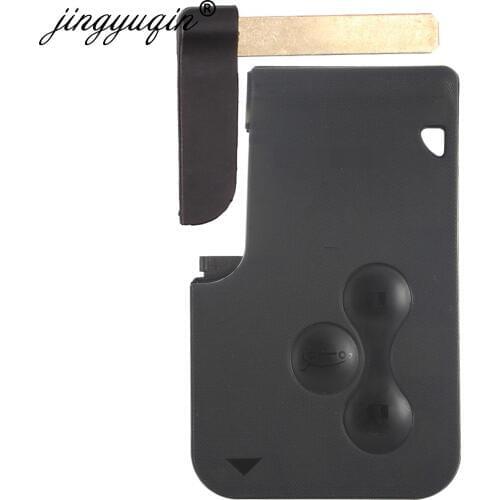 Jingyuqin 1pc/10pcslot 3 Button Smart Car Key Fob Card Case Shell For Renault Clio Logan Megane 2 3 Koleos Scenic