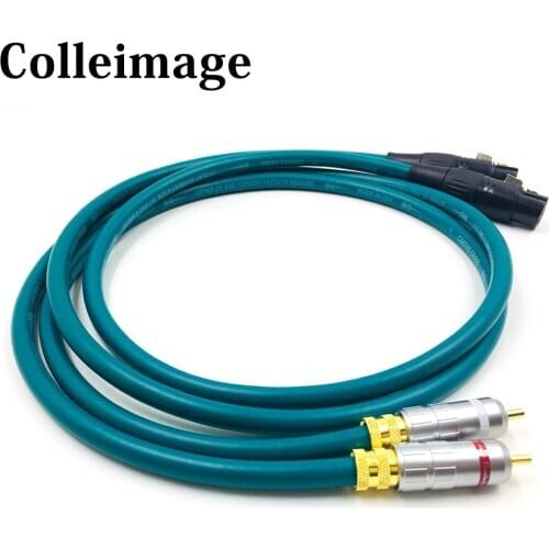 1 pair Hifi XLR male to RCA Male Cable High Purity OCC Hifi 2 Rca to 2 Xlr Cable