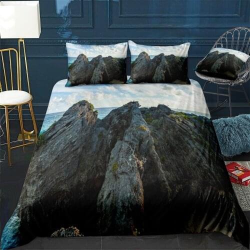 Bermuda Beach Rocks Format Quilt Cover Pillowcase 3Piece Comforter Bedding Set With Pillow Case Single Double Duvet Cover