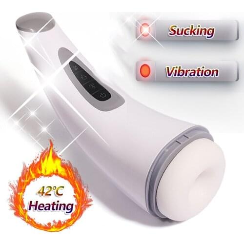 Male Masturbator Vacuum Sucking Vibration Vagina Real Pussy Heating Moaning Voice Blowjob Soft Silicone Oral Sex Toys For Men