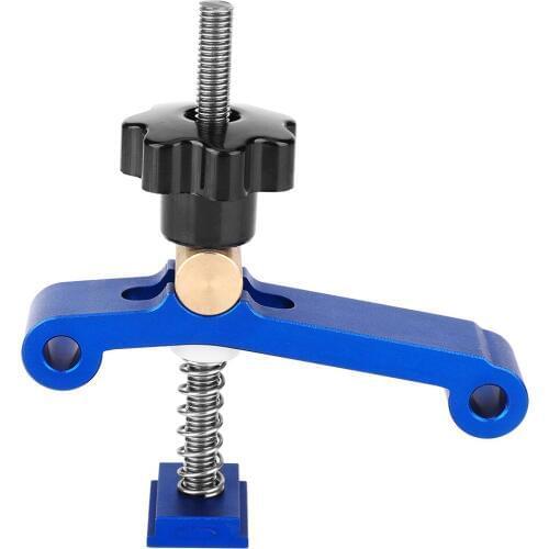 Woodworking T Slot Block Clamp Carpentry Pressboard Clamp Kit Multi-Purpose T Track Clamp Positioning Limiter Miter Clip Device