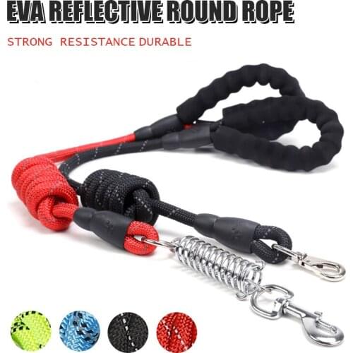 Dog Leash EVA Nylon Reflective Spring Anti- wash Leash Strong Durable Round Rope Pet Outdoor Products dog accessories