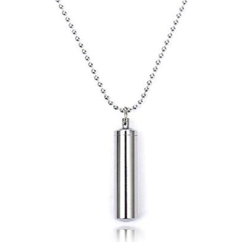 New Alloy Cremation Jewelry Ash Urn Necklace Memorial Keepsake Vial Tube Pendant Necklaces Jewelry Accessories For Women