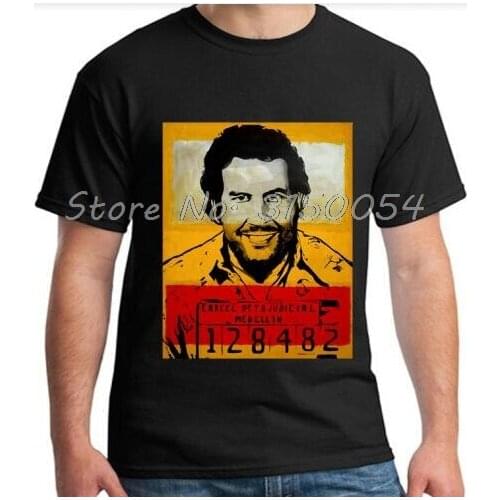 Summer New T Shirt Men Narcos Pablo Escobar T-shirt Cotton Tshirt Hip Hop O-Neck Tees Tops Harajuku Streetwear