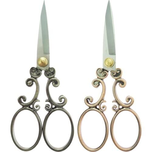 Stainless Steel European Vintage Floral Scissor Sewing Craft Shears DIY Tools