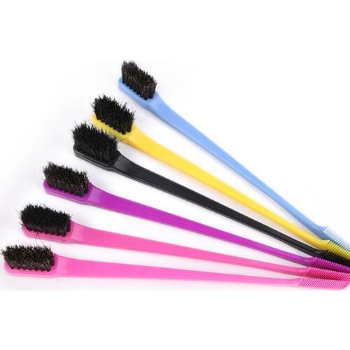 One Piece Beauty Hair Styling Hair Brush Double Sided Edge Control Hair Comb Randomly Color 17CM