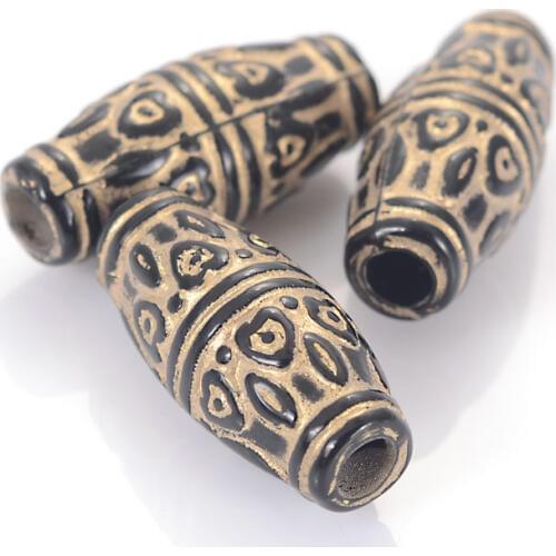 Wholesale 10x22mm Oval Shape Acrylic Antique Design Beads Unique Design Beads For Diy Handmade Jewelry Making Finding Accessorie