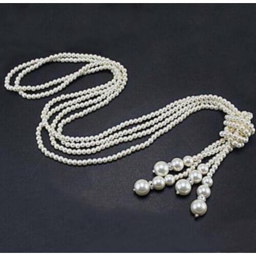New Arriver Pearl Jewelry Wholesale White Potato Freshwater Pearl 40'' Long Pearl Necklace