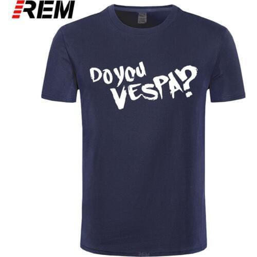 REM Summer Fashion Vespa vintage motorcycle Logo printing Men Hip Hop T shirt Tees Colors Mens casual Clothing