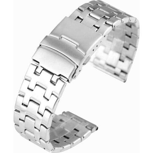 Men Watch Band Strap Stainless Stell Deployment Clasp Wrist Women Band 18mm 20mm 22mm