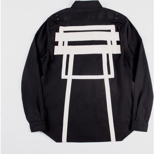 American Famous Brand RO Webbing Splicing Pattern Mens Shirts Mens Clothing Shirts for Men Top Women Blouses and Shirts