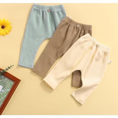 Fall Kids Pants Boy Girl Solid Color Linen Pleated Trousers Children Ankle-length Pants for Baby Girls Boys Pants Casual Pants