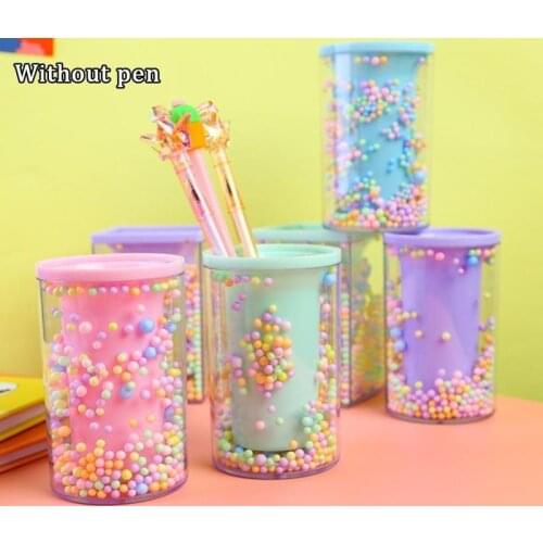 Cute Pen Holder Office Organizer Cosmetic Square Pencil School Pen Supplies Container Stand Office Holders Stationery E5S1