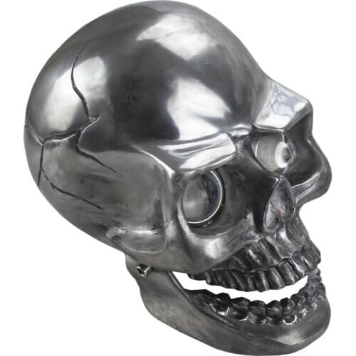 Motorcycle HeadLight LED Metal Skull High/Low Beam Heada Light HeadlLamp For Harley Yamaha Suzuki Kawasaki Cruiser Bobber Atv