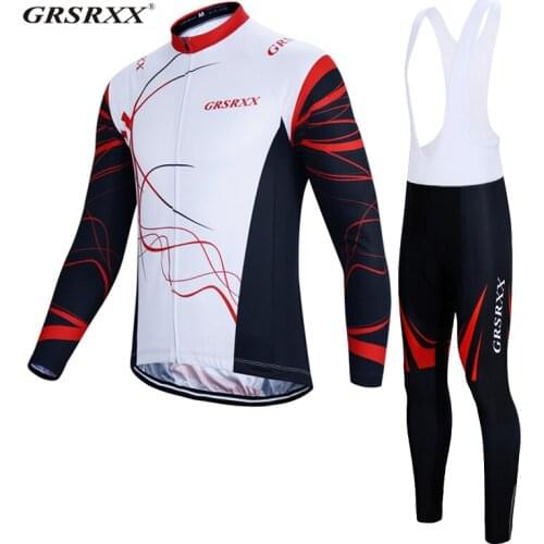 GRSRXX Spring Cycling Jersey Set Breathable Mountain Bike Riding Shockproof Tights Profession Bicycle Racing Suit Cycling Suit