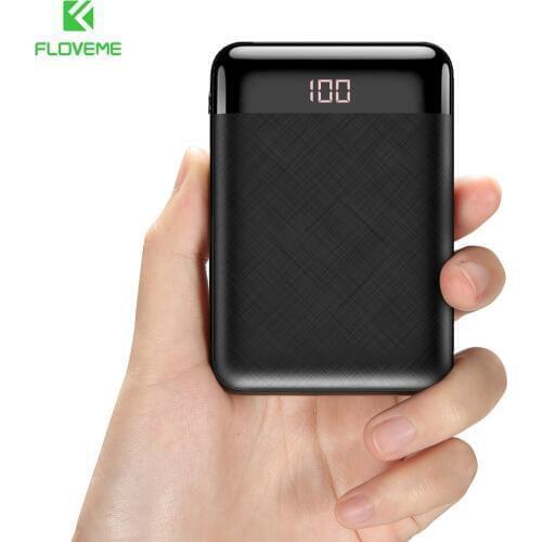 FLOVEME Power Bank for Xiaomi Mini Power Bank 10000mAh Portable External Phone Battery Charger For iPhone X Huawei P20 PowerBank