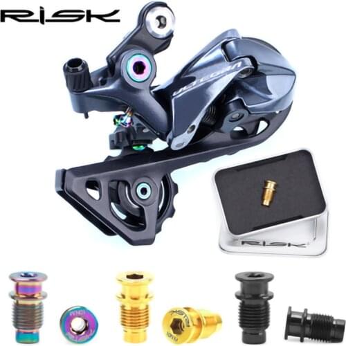 RISK RT113 Road Bike Bicycle Titanium Alloy R8000 Shift Rear Derailleur Rotation Shaft Bolt Fixing Screw Lightweight Hollow