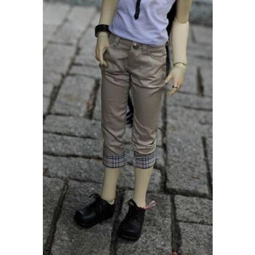 1/3 scale BJD clothes Khaki Cropped trousers Cuffed pants for BJD/SD SD13 SD17 Uncle doll accessories C0150