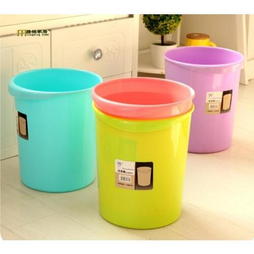 1PC Household trash basket lovely living room kitchen bathroom are no cover trash Waste Bins LF 081