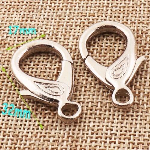 10-20 pcs Silver Spring Self Closing Clasps Lobster claw clasp Claws Buckle Gate Bag Purse Strap Handbag Snap Purse Hook
