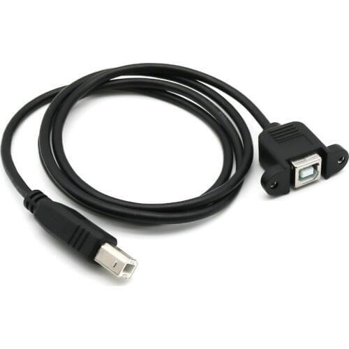 10x USB 2.0 B Male To USB 2.0 B Female Socket Panel Mount Printer Extension Connector Cable Cord 30cm/50cm/1m