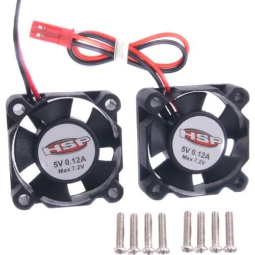 2PCS RC Model Motor Heat Sink Fan 30*10mm Cooling DC5V 7.4V 0.15A JST Connector