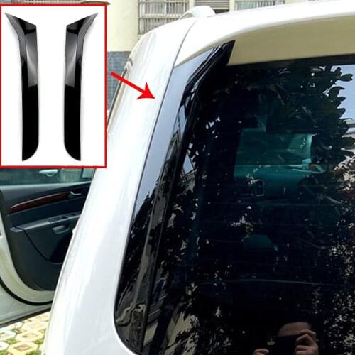 2PCS Rear Window Side Spoilers Glossy Splitter tail spoiler exterio For Volkswagen Sharan 2011-2020