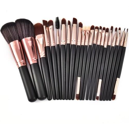 22 Pcs Makeup Brush Sets Professional Wood Handle Cosmetics Brushes Eyebrow Powder Foundation Blending Beauty Make Up Tools Kit