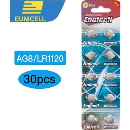 30Pcs AG8 Battery 191 381 391 391A 391B 533 553 609 G8 1.5V Alkaline Button Cell batteries