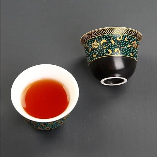 Chinese Retro Ceramics Teacup Exquisite Vintage flower pattern single cup Tea bowl Crockery luxury Tea Cup Teaware accessories