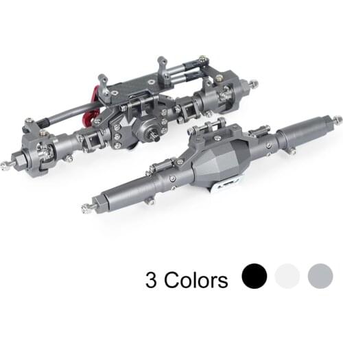 Diamond-Shaped Aluminum Alloy Complete Front & Rear Axle for 1/10 RC Crawler Truck Axial SCX10 II 90046 90047 RGT 86100